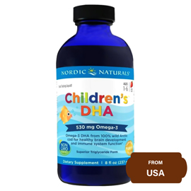 Nordic Naturals Children's DHA 530mg Liquid Omega-3 fatty acid for children from Ages 1-6 Years-237ml