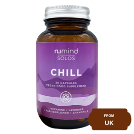 Nu Mind Solos: Chill, Natural Anxiety & Stress Relief, Sleep Aid Supplement-30 Capsules