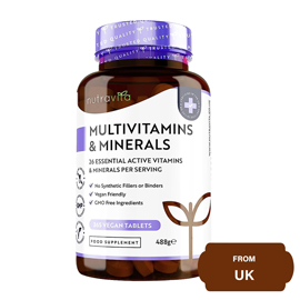 Nutravita Multivitamins & Minerals with 26 Essential Ingredients-365 Tablets