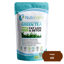 Nutrivolv Green Tea 9000mg Fat Loss Extreme Strength & Detox-120 capsules