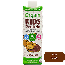 Orgain Organic Kids Protein Nutritional Shake, Chocolate Flavour 237ml