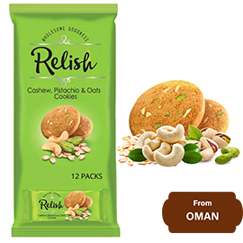 Relish Cashew, Pistachio & Oats Cookies (12 pack) 504gram