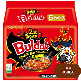 Samyang Buldak 2X Hot Chicken Flavour Ramen-700gram (140g x 5 packet)