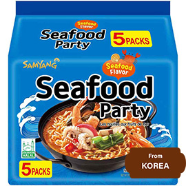 Samyang Seafood Party Ramen Seafood Flavour Noodle Soup-625gram (125g x 5 packet)