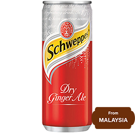 Schweppes Dry Ginger Ale can 320 ml, 11.26 fl