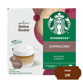 Starbucks Cappuccino Balanced & Frothy by Nescafe Dolce Gusto, Coffee Pods-120 gram