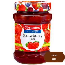 Streamline Less Sugar Strawberry Jam 340gram