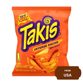 Takis Intense Nacho Non Spicy Cheese Flavoured Tortilla Chips-92.3 gram