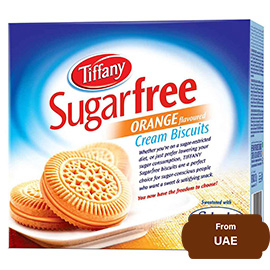 Tiffany Orange Cream Biscuit Sugar free 162gram