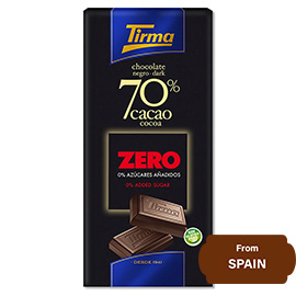 Tirma 70 Cocoa Dark Zero 0 added sugar 125gram