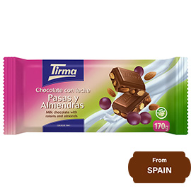 Tirma Milk Chocolate with Raisins and Almonds 170 gram