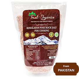 Trust Organics Himalayan Pink Rock Salt (For Cooking) 500gm