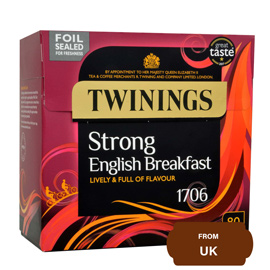 Twinings 1706 Strong English Breakfast Lively & Full of Flavour-250 gram (80 tea bags)