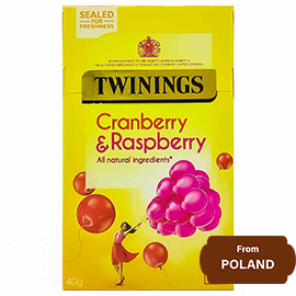 Twinings Cranberry & Raspberry 40 gram (20 tea bags)