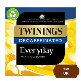 Twinings Everyday Decaffeinated, Rich & Full Bodied Teabags-250 gram (80 tea bags)