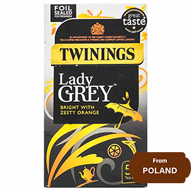 Twinings Lady Grey Bright with Zesty Orange 125gram (50 tea bags)