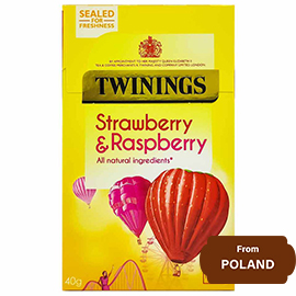 Twinings Strawberry & Raspberry 40 gram (20 tea bags)
