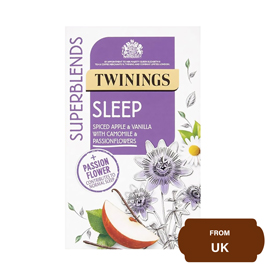 Twinings Superblends Sleep Spiced Apple & Vanilla with Camomile & Passion Flowers-30 gram (20 tea bags)
