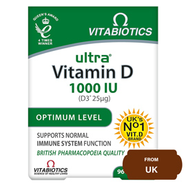 Vitabiotics Ultra Vitamin D 1000IU Optimum Level- 96 Mini Tablets