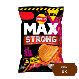 Walkers Max Strong Fiery Prawn Cocktail Chips-70 gram