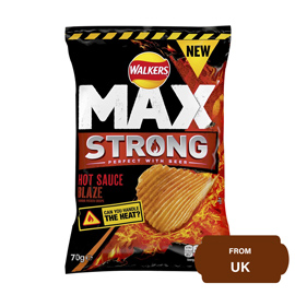 Walkers Max Strong Hot Sauce Blaze Potato Chips-70 gram