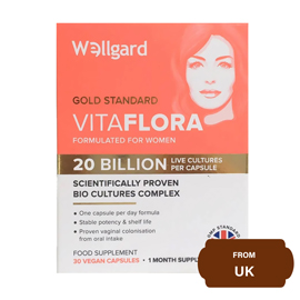 Wellgard Vitaflora Probiotics for Women Scientifically Proven Bio Cultures for Women’s Intimate Flora-30 Capsules