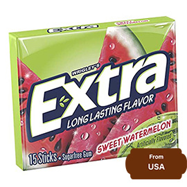 Wrigley's EXTRA Gum Sweet Watermelon Sugar Free Chewing Gum 15 Pcs