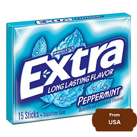 Wrigley's Extra Peppermint Sugar Free Gum 15 Pcs