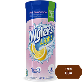 Wyler's Light Pink Lemonade Drink Mix (Suger Free) 87.7gram