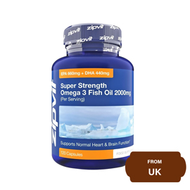 Zipvit Super Strength Omega 3 Fish Oils 2000mg, EPA 660mg DHA 440mg-120 Capsules